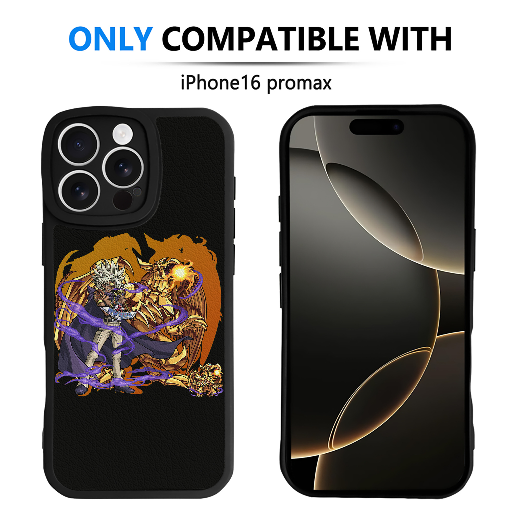 （画像用） 遊☆戯☆王 Yu-Gi-Oh! 【iPhone 16シリーズ対応】シリコンスマホケース（レザー調） 材質：シリコン